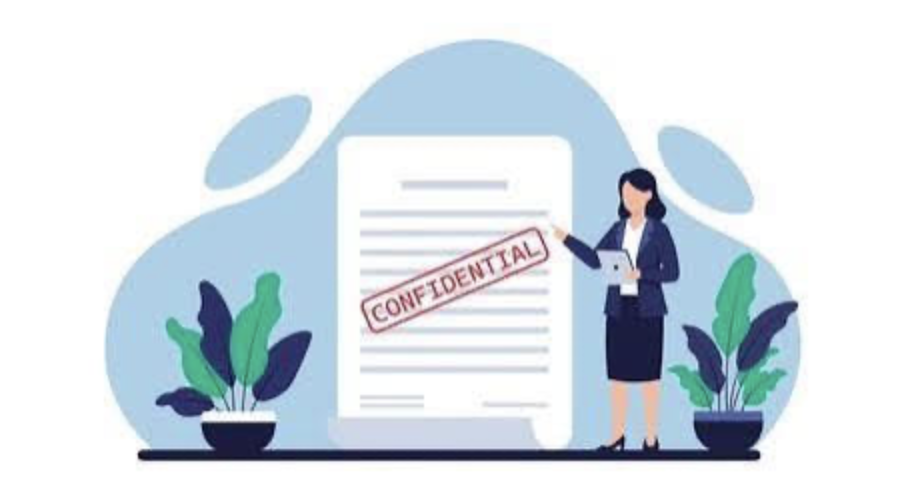 A professional presenting a confidential document