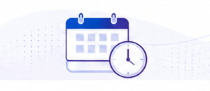 A calendar beside a clock
