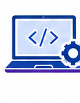 A laptop showing code