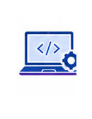 A laptop showing code